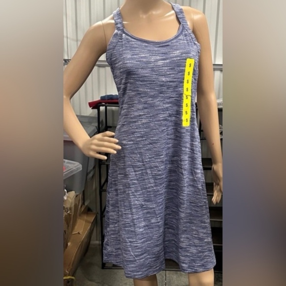 NWT MPG women’s purple sleeveless racer back performance Midi Dress